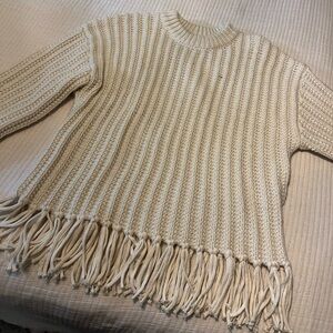 H&M Fringe Knit Sweater